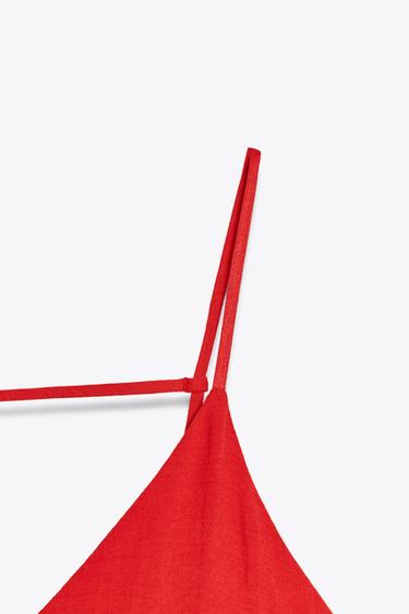 ROBE LONGUE FLUIDE - Rouge de Zara - Image 7