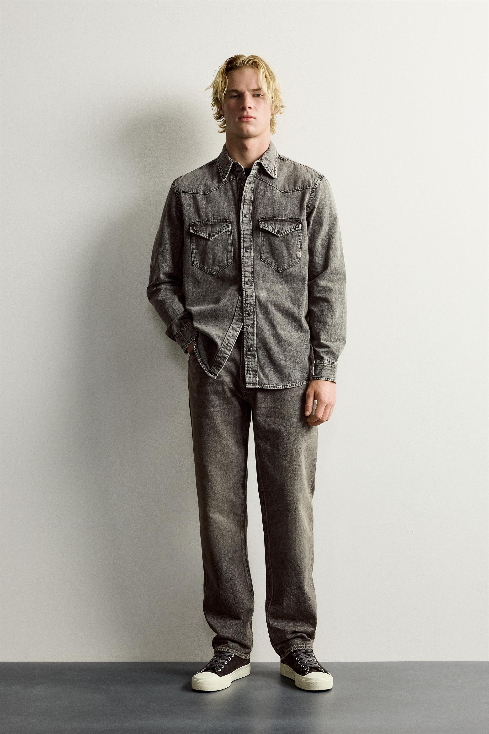 REGULAR FIT DENIM WESTERN SHIRT