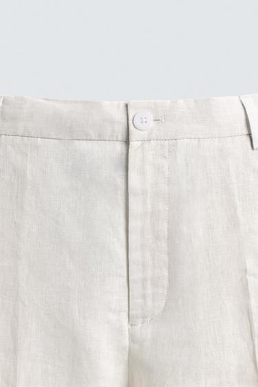 PANTALON REGULAR FIT 100% LIN - Blanc de Zara - Image 7
