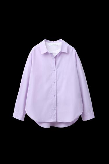 PACK CAMISA LISA CON CAMISETA CROPPED LILO & STITCH © DISNEY - Malva claro de Zara