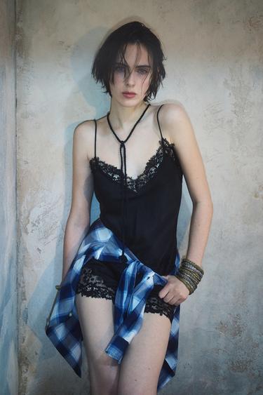 SILK LINGERIE SHORTS KATE MOSS X ZARA - Black by Zara