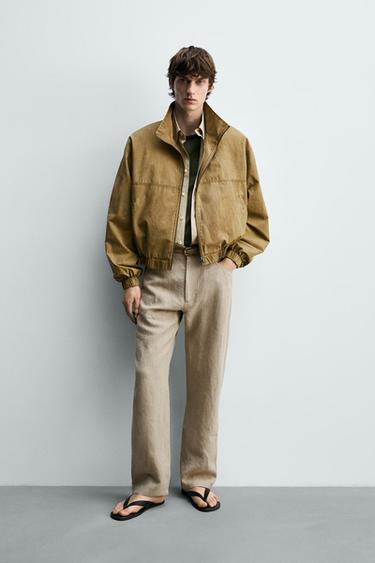 GIUBBOTTO SLAVATO CROPPED FIT - cammello di Zara