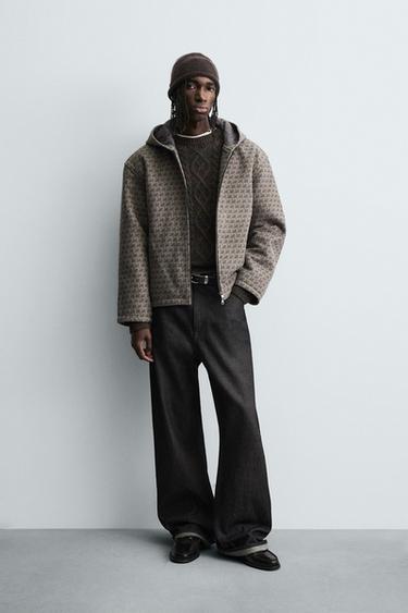 Zara HORSE PRINT HOODIE JACKET - Printed