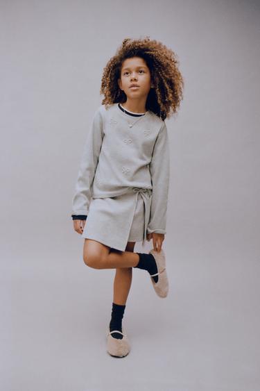 SOFT TOUCH BERMUDA SKORT WITH BOW - Grey marl by Zara
