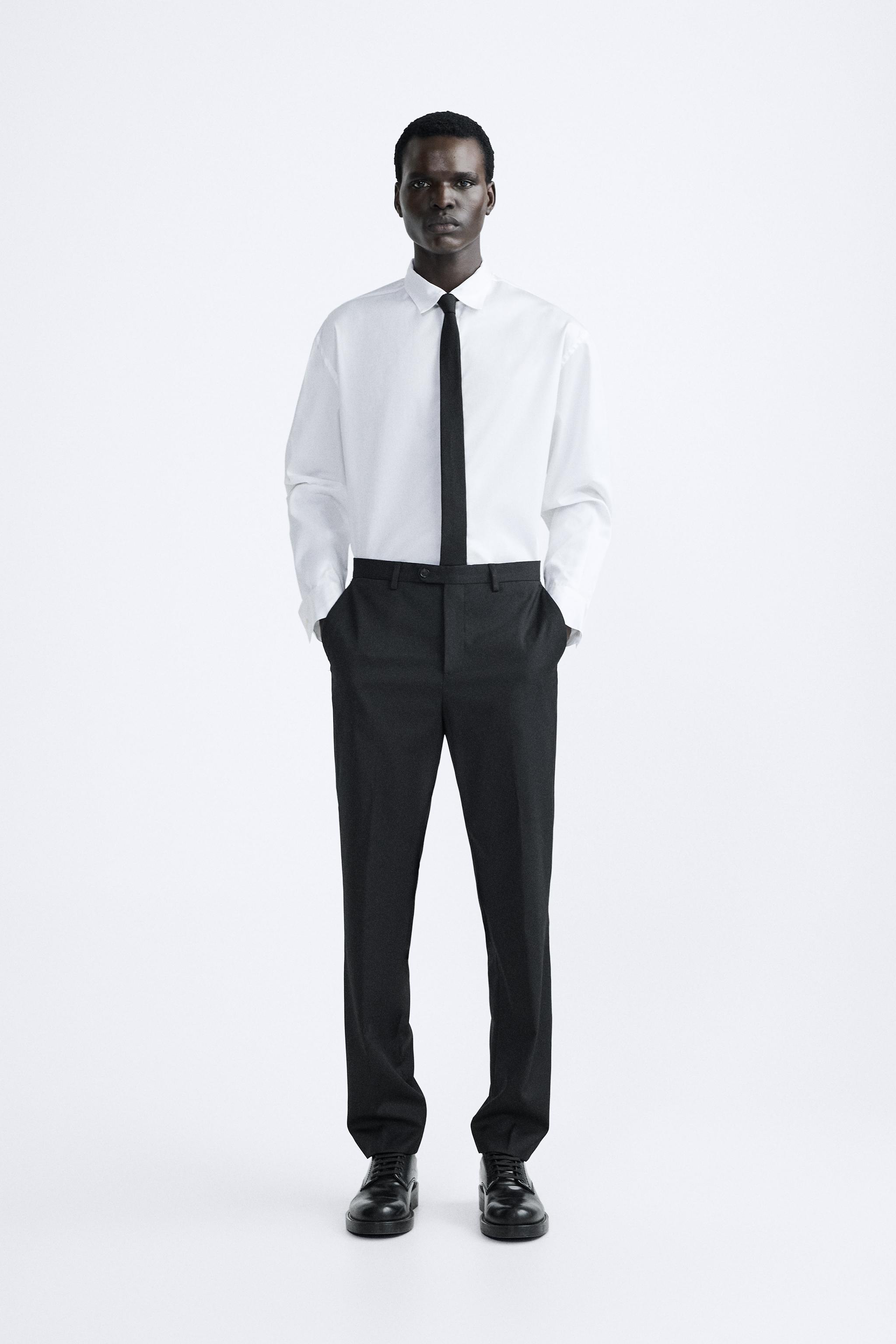 TEXTURED COTTON BLEND SHIRT - White | ZARA Canada