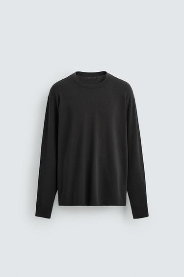 BASIC REGULAR FIT SWEATER - Charcoal by Zara
