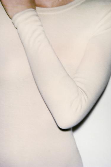 BODY EN COTON MODAL - Écru de Zara - Image 2