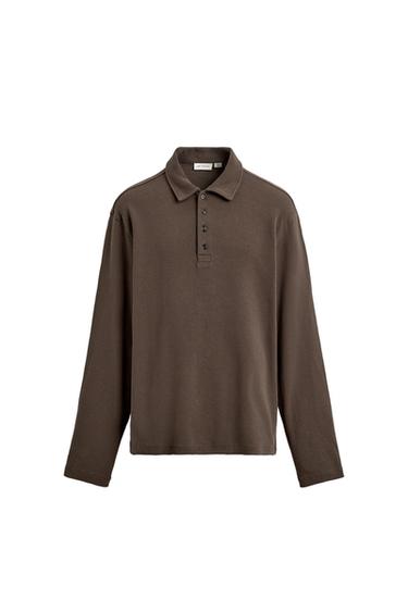 POLO ESTRUCTURA CEPILLADA ORIGINS - Marrón de Zara