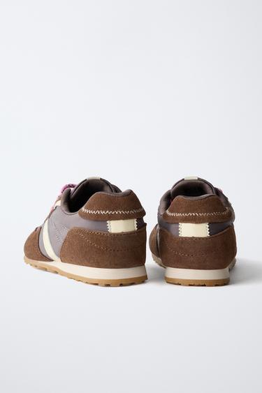 CONTRAST TRAINERS - Brown by Zara - Image 6