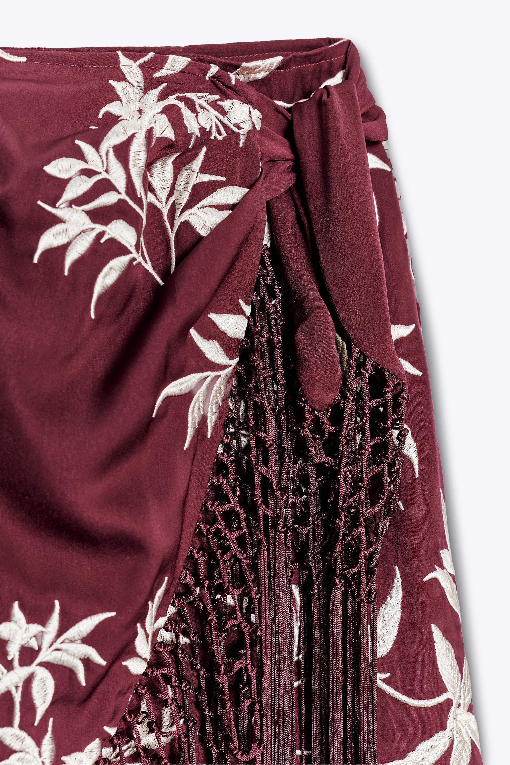 JUPE PARÉO BRODERIES FRANGES