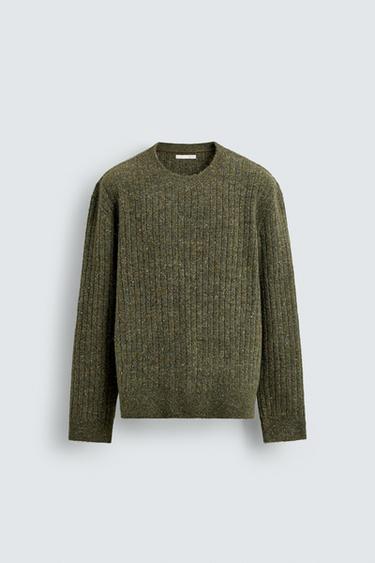 ÁO LEN GÂN CÓ NÚT - Xanh lục từ Zara