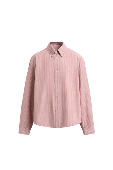 STRIPED RELAXED FIT SHIRT - Pink by Zara