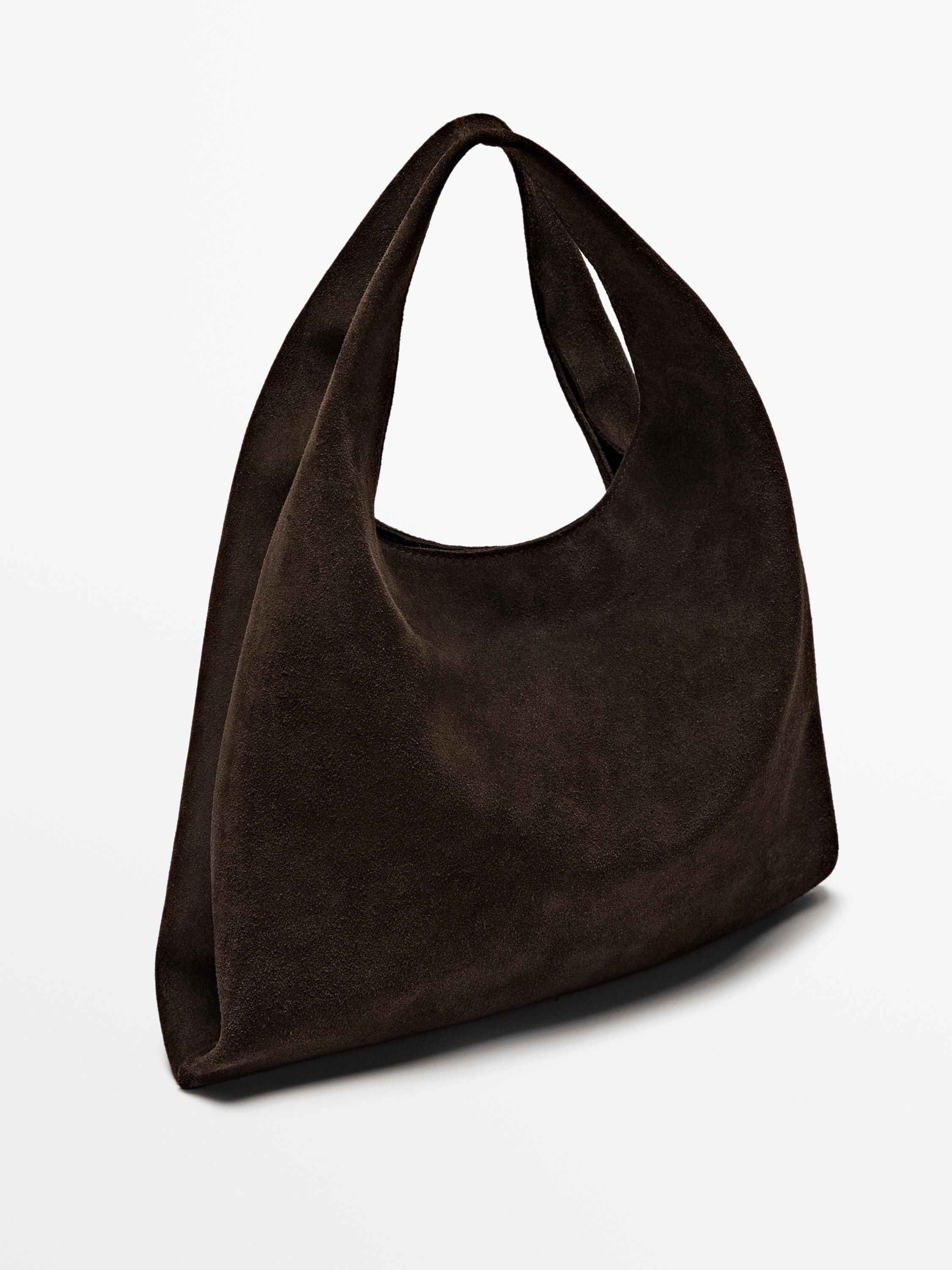 Split suede mini bag - Black | ZARA United States