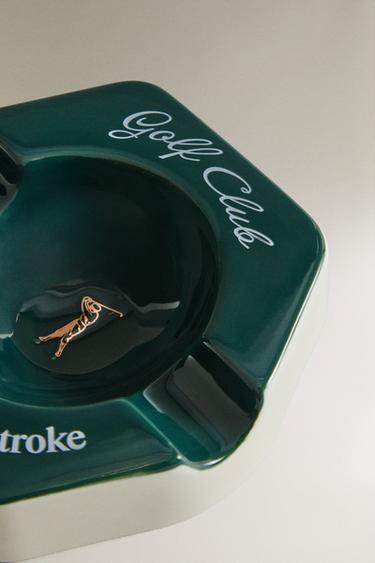 CENDRIER CÉRAMIQUE GOLF - Vert de Zara - Image 1