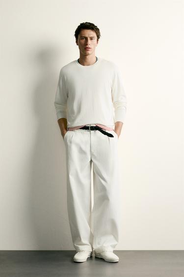 Zara BASIC REGULAR FIT JUMPER - Oyster-white - Image 0