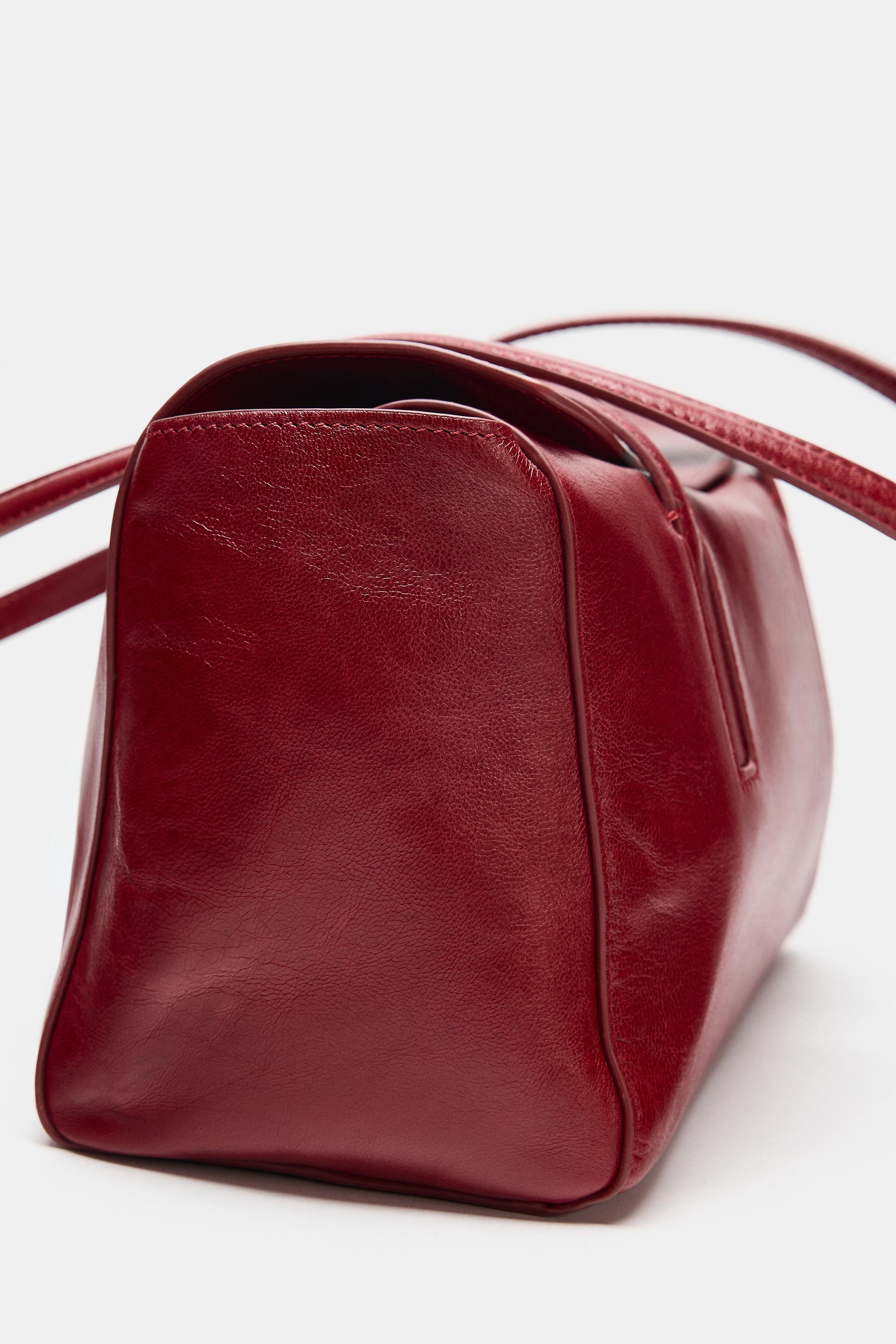 レザーショルダーバッグ - レッド | ZARA Japan / 日本