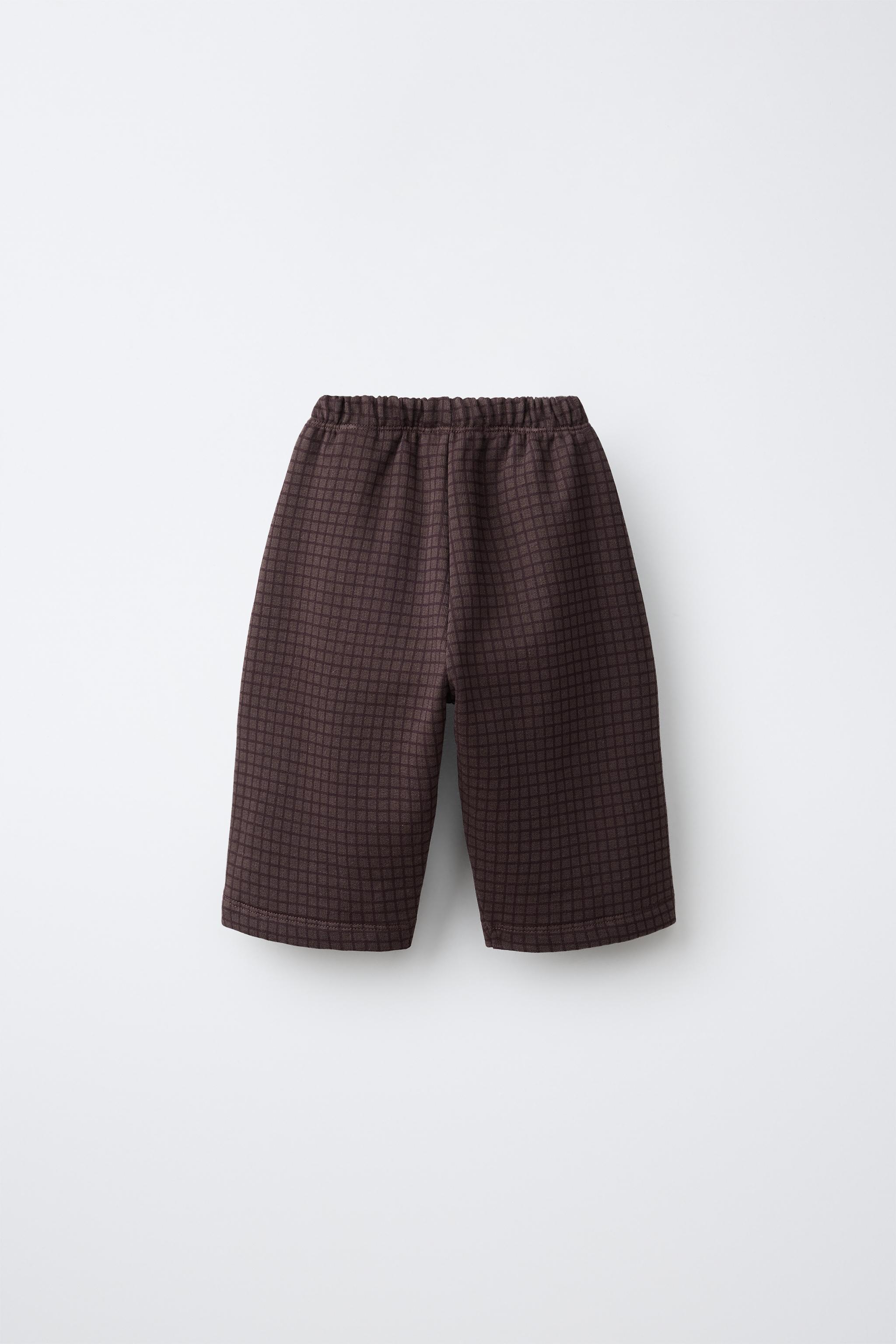PLAID PRINT PANTS