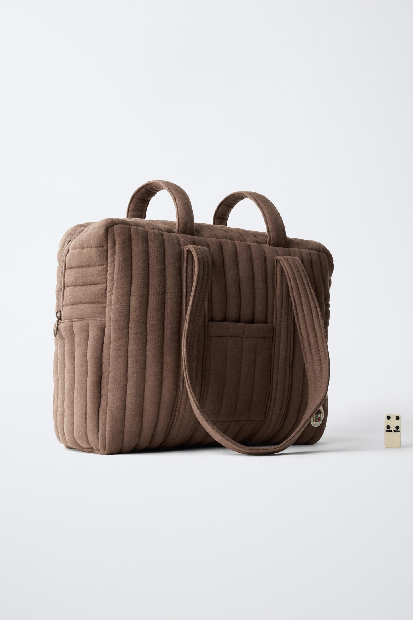 Детская сумка Zara Quilted Maternity, цвет: Коричневый — фото 6