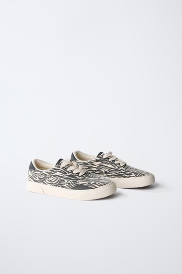 ANIMAL PRINT PLIMSOLLS - White by Zara