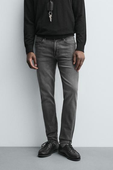 SLIM FIT JEANS - Mid-grey by Zara