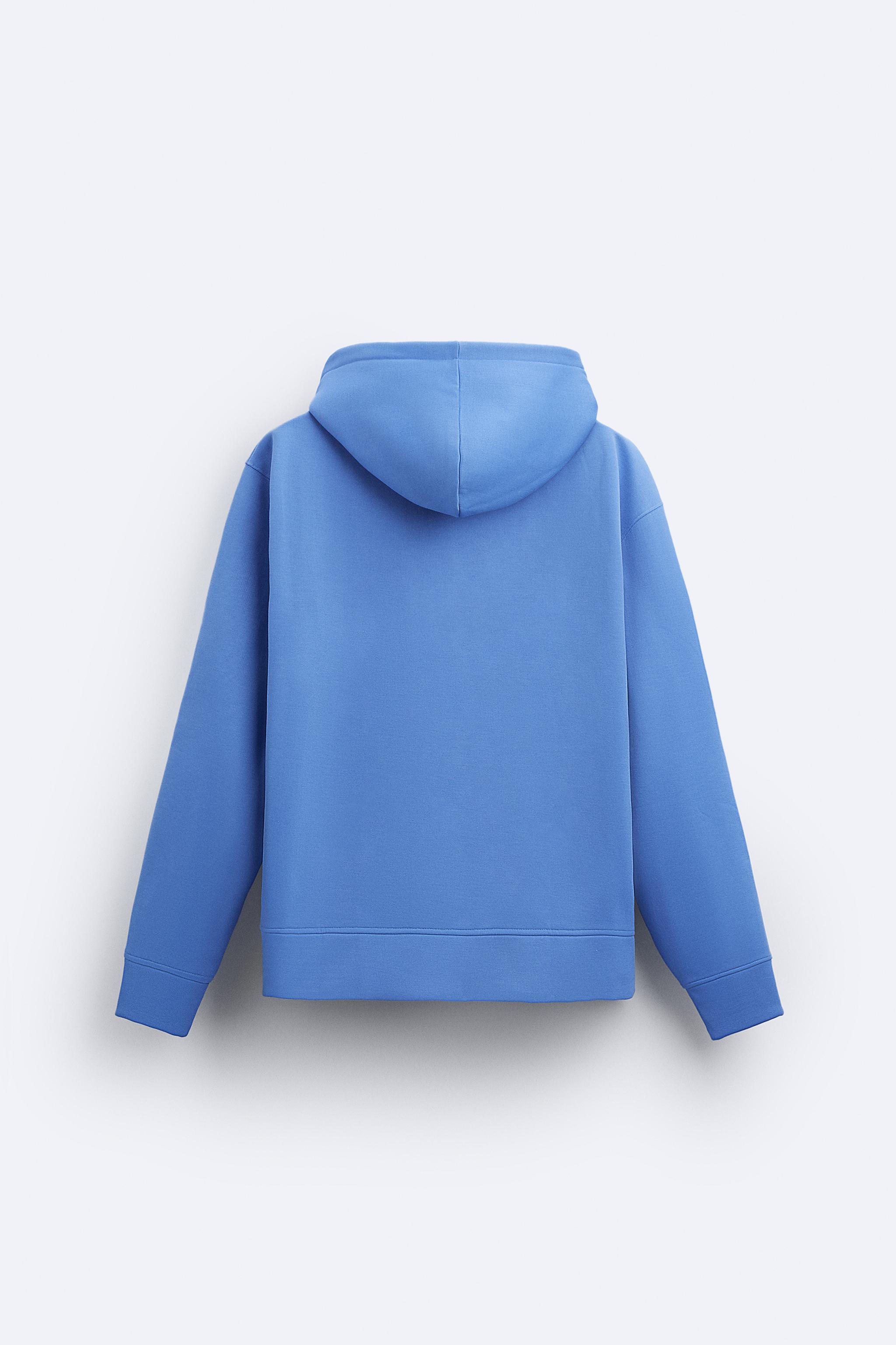 Plain light 2024 blue hoodie