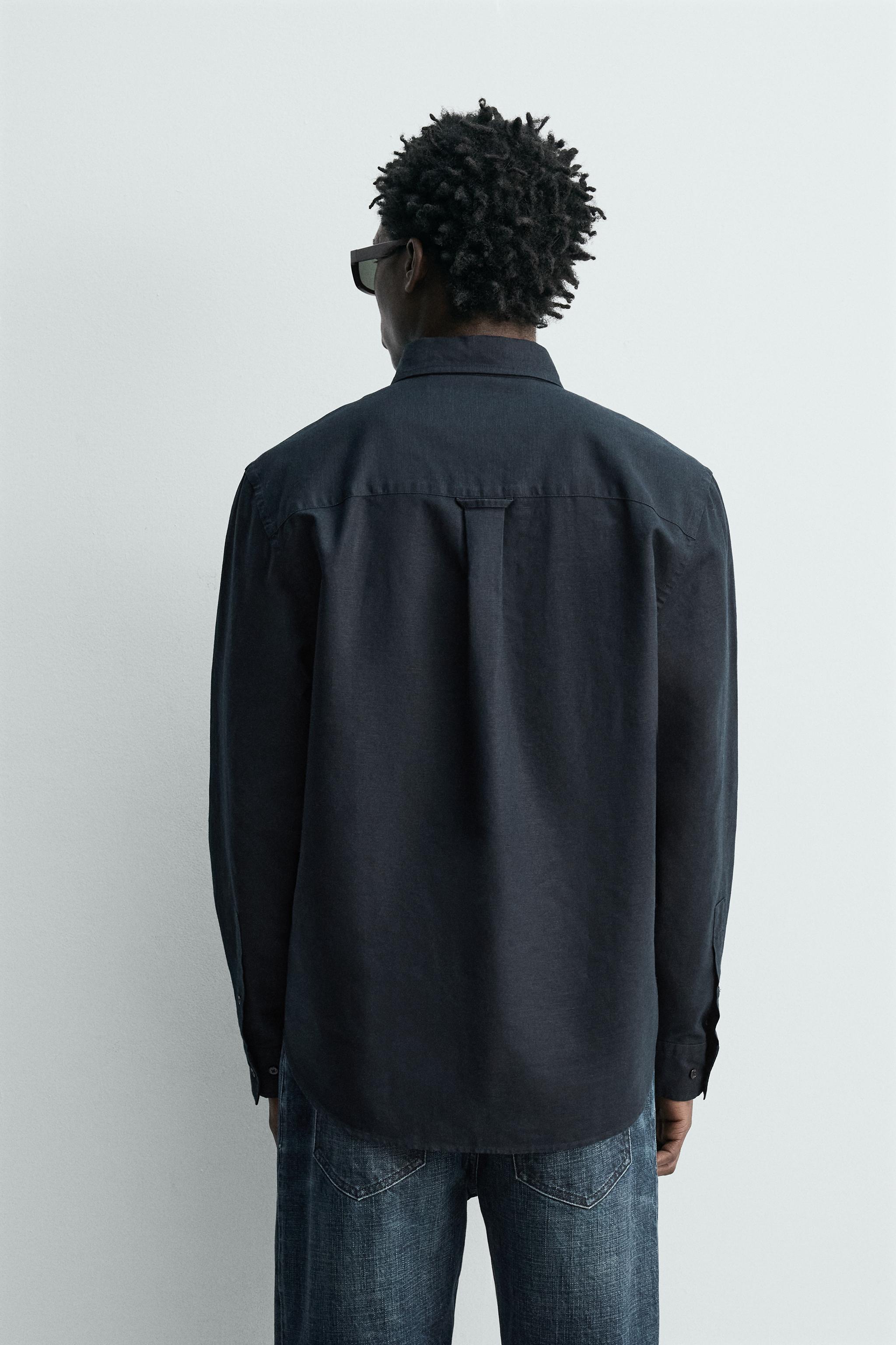 REGULAR FIT HEMP-COTTON SHIRT