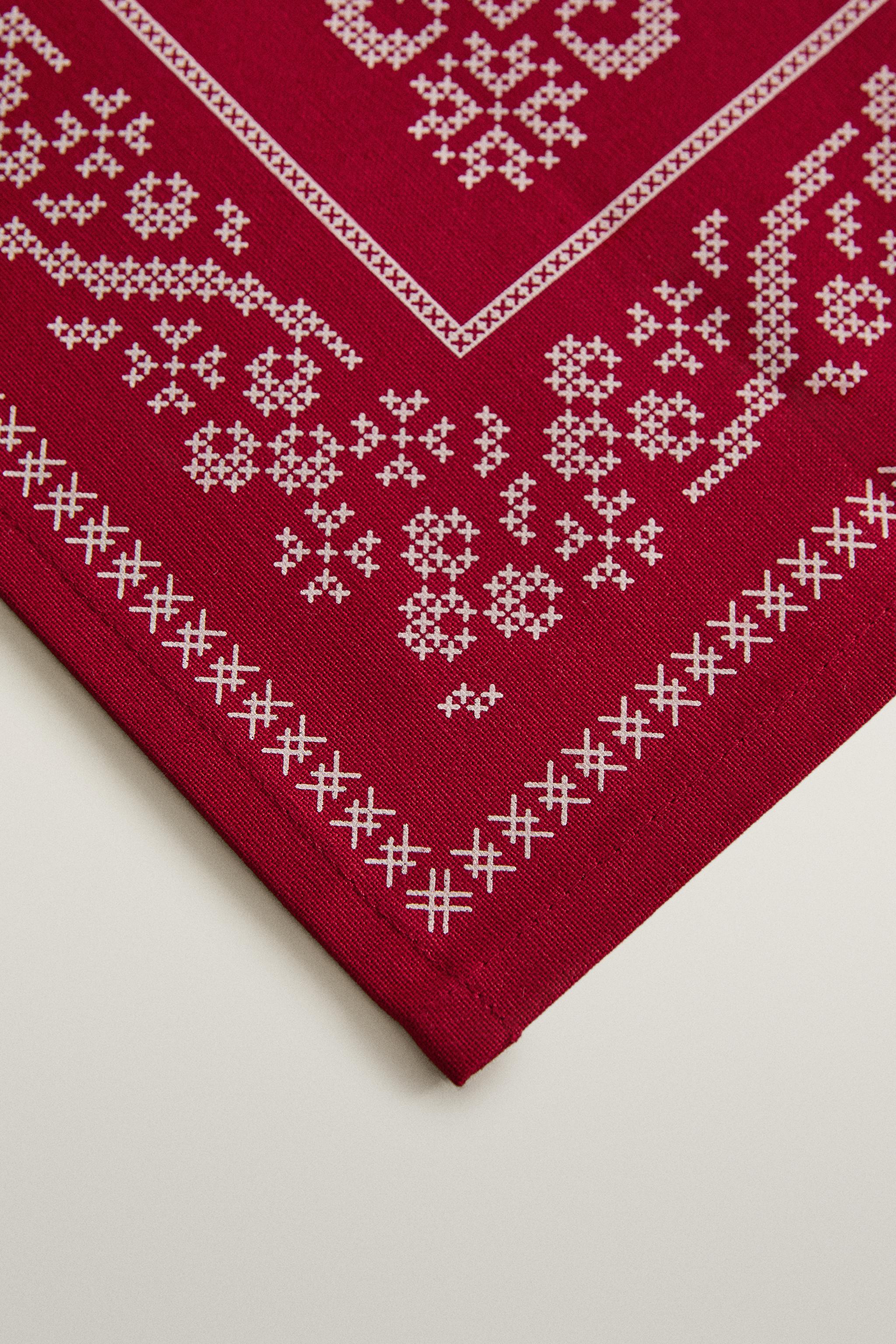 CHRISTMAS TRIM COTTON TABLECLOTH