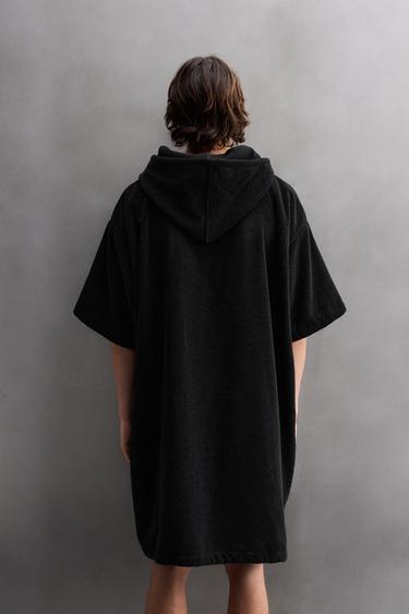 SURF TOWELLING PONCHO - Black by Zara - Image 2
