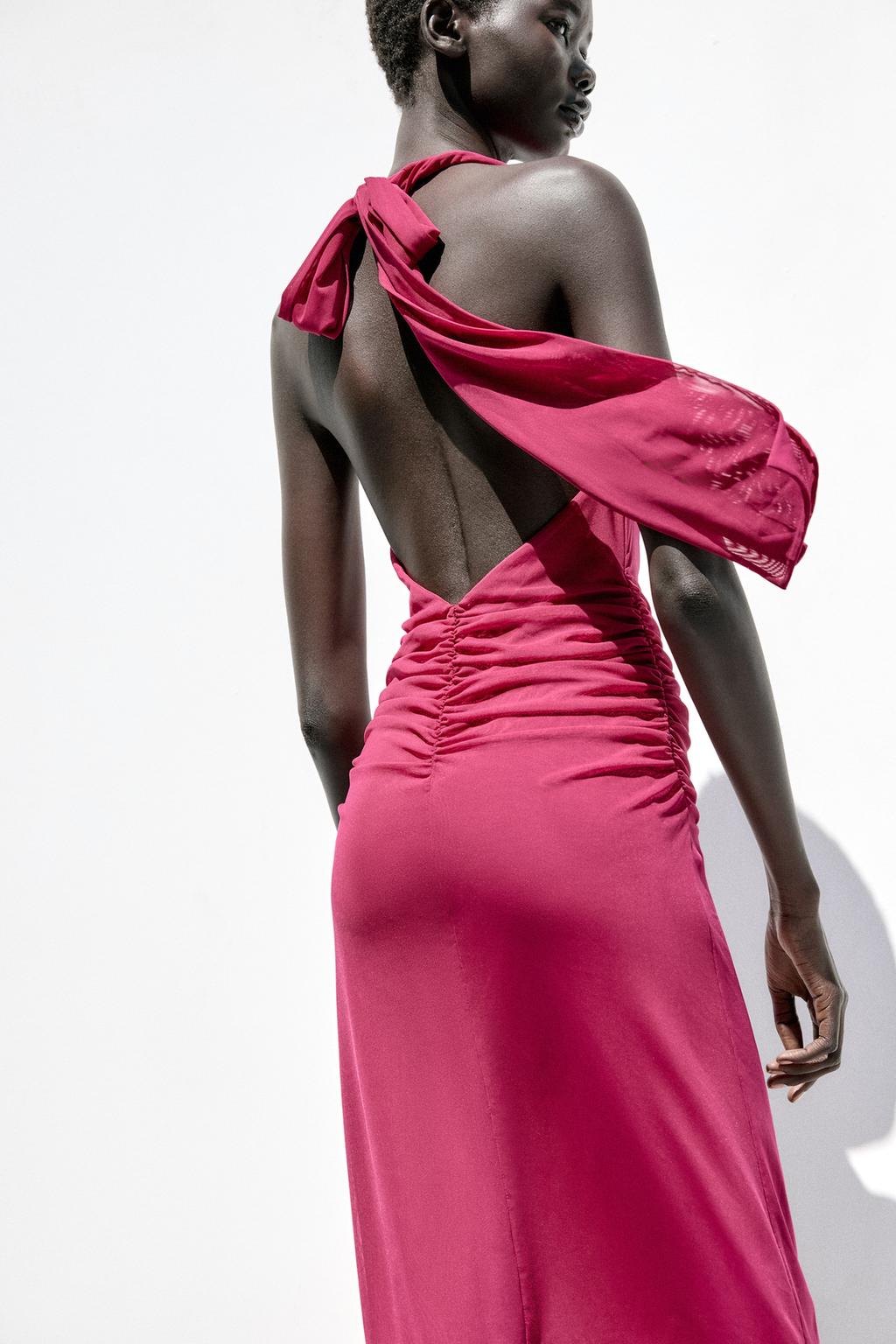 Thumbnail image for DRAPED TULLE HALTERNECK DRESS