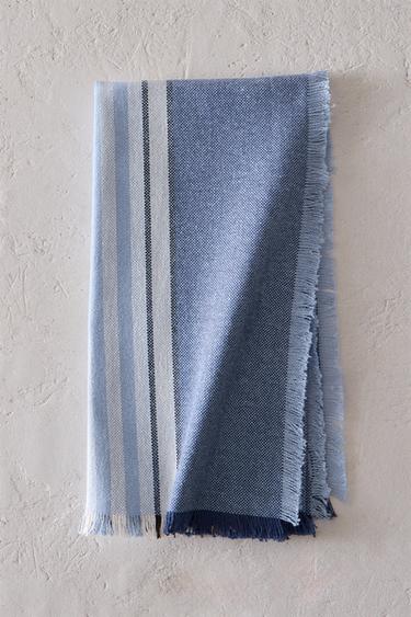 PACK OF THE STRIPED DYED THREAD NAPKINS (pack of 2) - Blue by Zara - Image 5