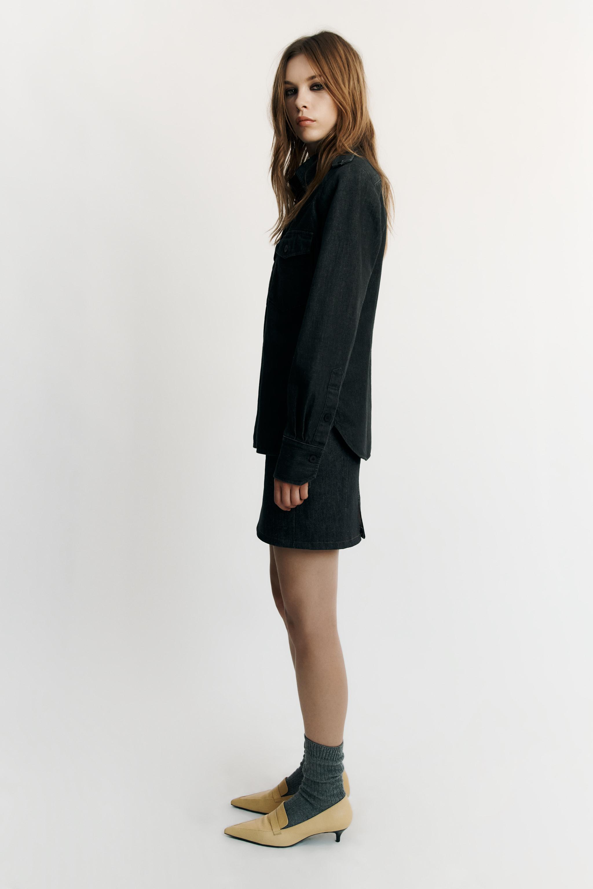TRF DENIM SKIRT - thumbnail 3