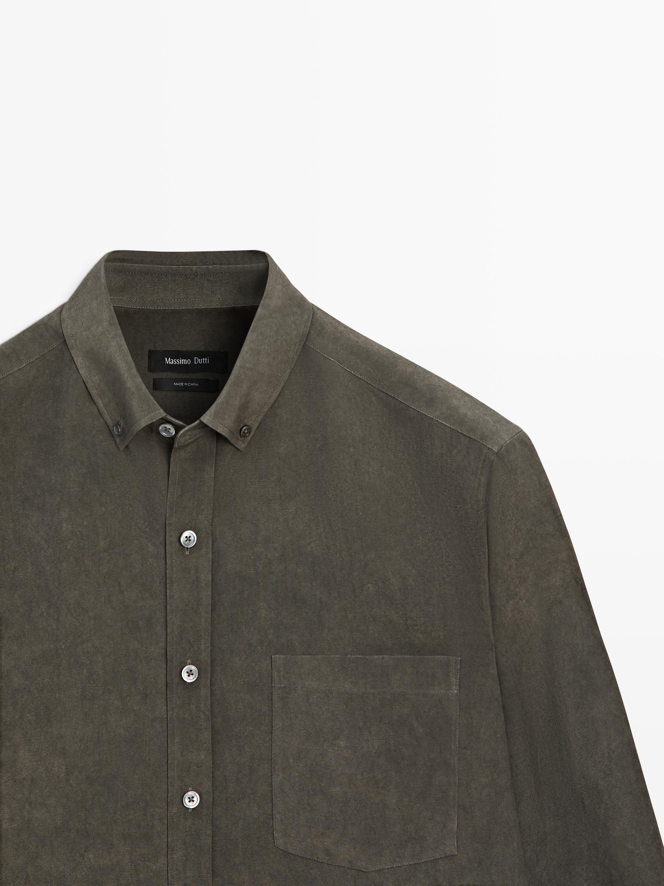 Flowing regular fit shirt with pocket
