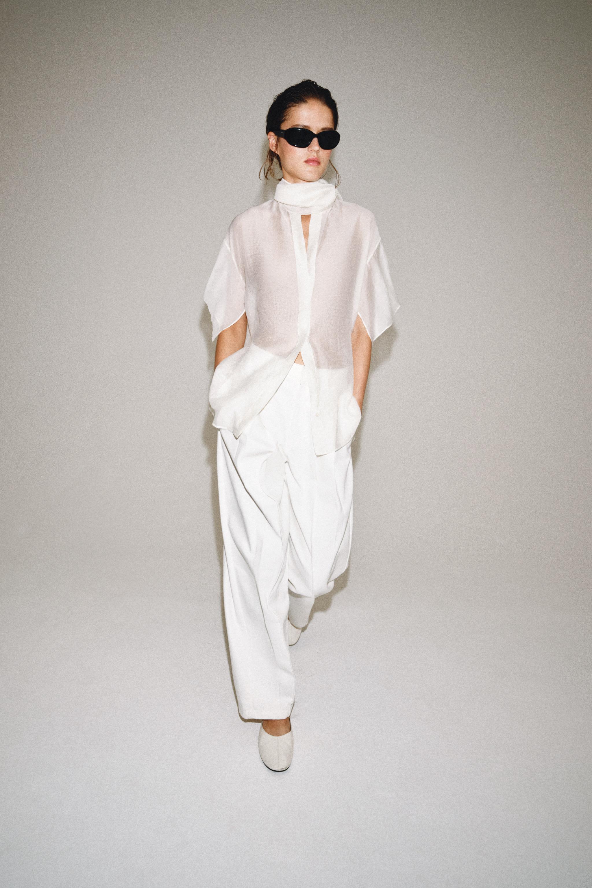 ZW COLLECTION SCARF SHIRT