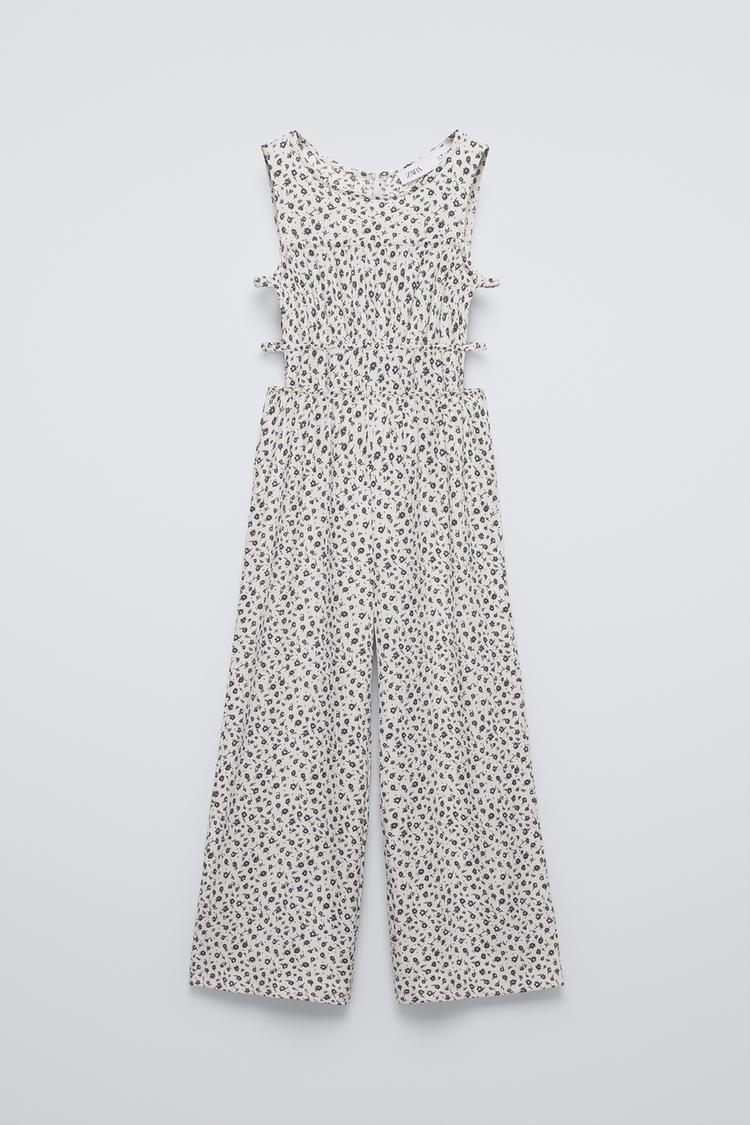 Pantalón Mono Flores Zara Mono Bordado Perforado Zara VESTIDO