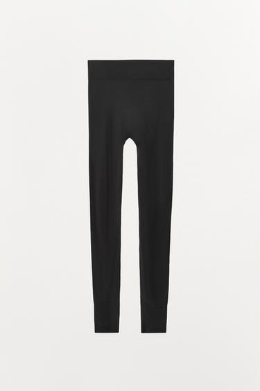 LEGGINGS MEDIA CON POLIAMIDA - Negro de Zara