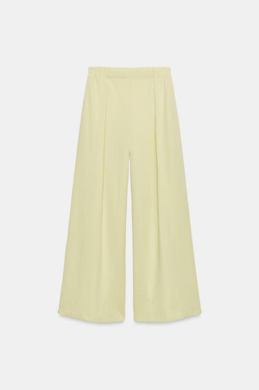PANTALON INTERLOCK - Citron vert clair de Zara - Image 5