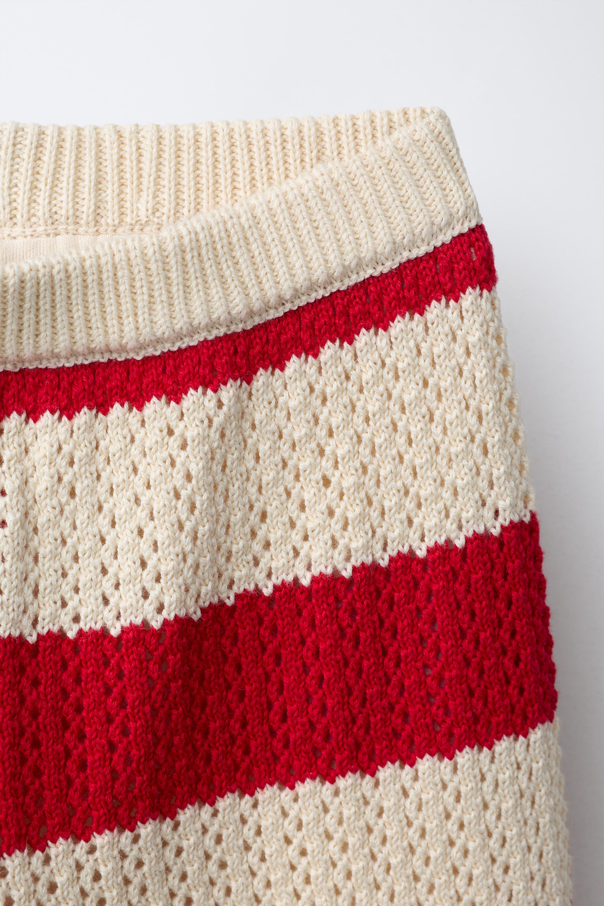 STRIPED KNIT PANTS