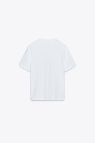T-SHIRT INSCRIPTION - Blanc / Vert de Zara - Image 7