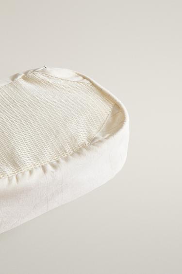 LINEN AND COTTON FABRIC ORGANIZER (PACK OF 3) — Light beige 2