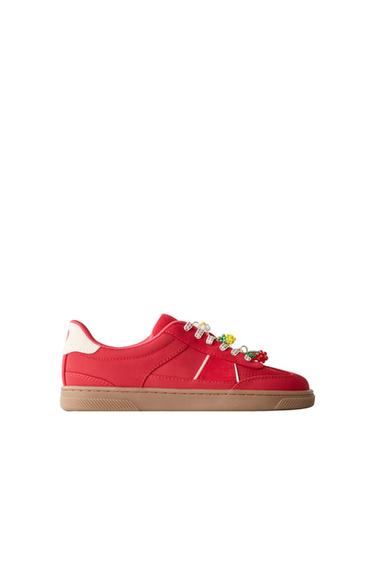 SNEAKERS WITH FRUIT CHARMS - Red by Zara