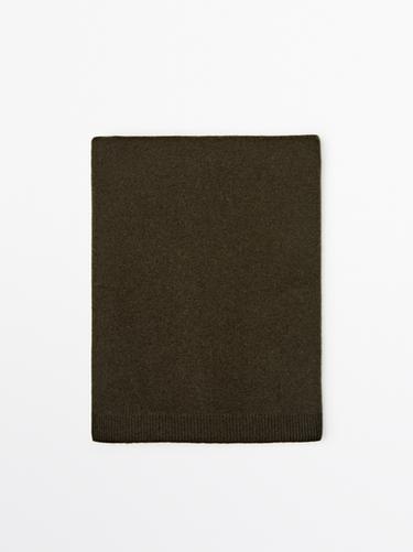 Écharpe fine en laine mélangée - Vert de Zara