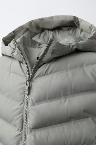 DOUDOUNE SANS MANCHES ULTRA-LÉGÈRE À CAPUCHE DÉPERLANTE - Beige de Zara - Image 3