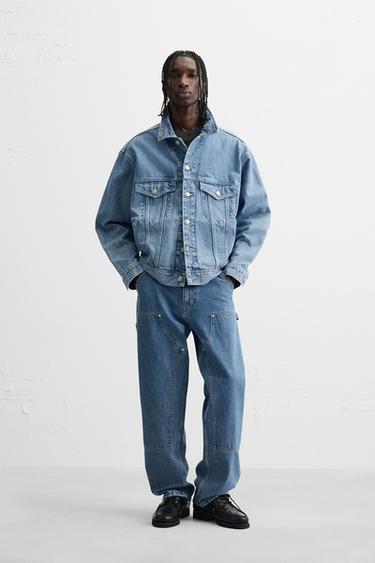 CARPENTER STRAIGHT-LEG JEANS - Blue by Zara