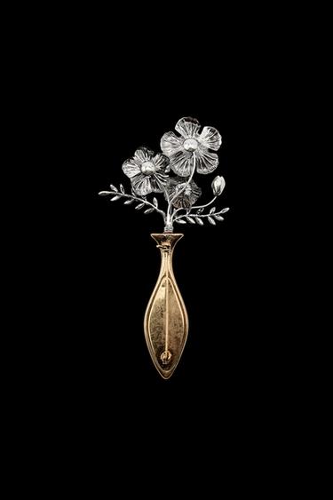BROCHE COMBINADO FLOR - Oro / Plata de Zara