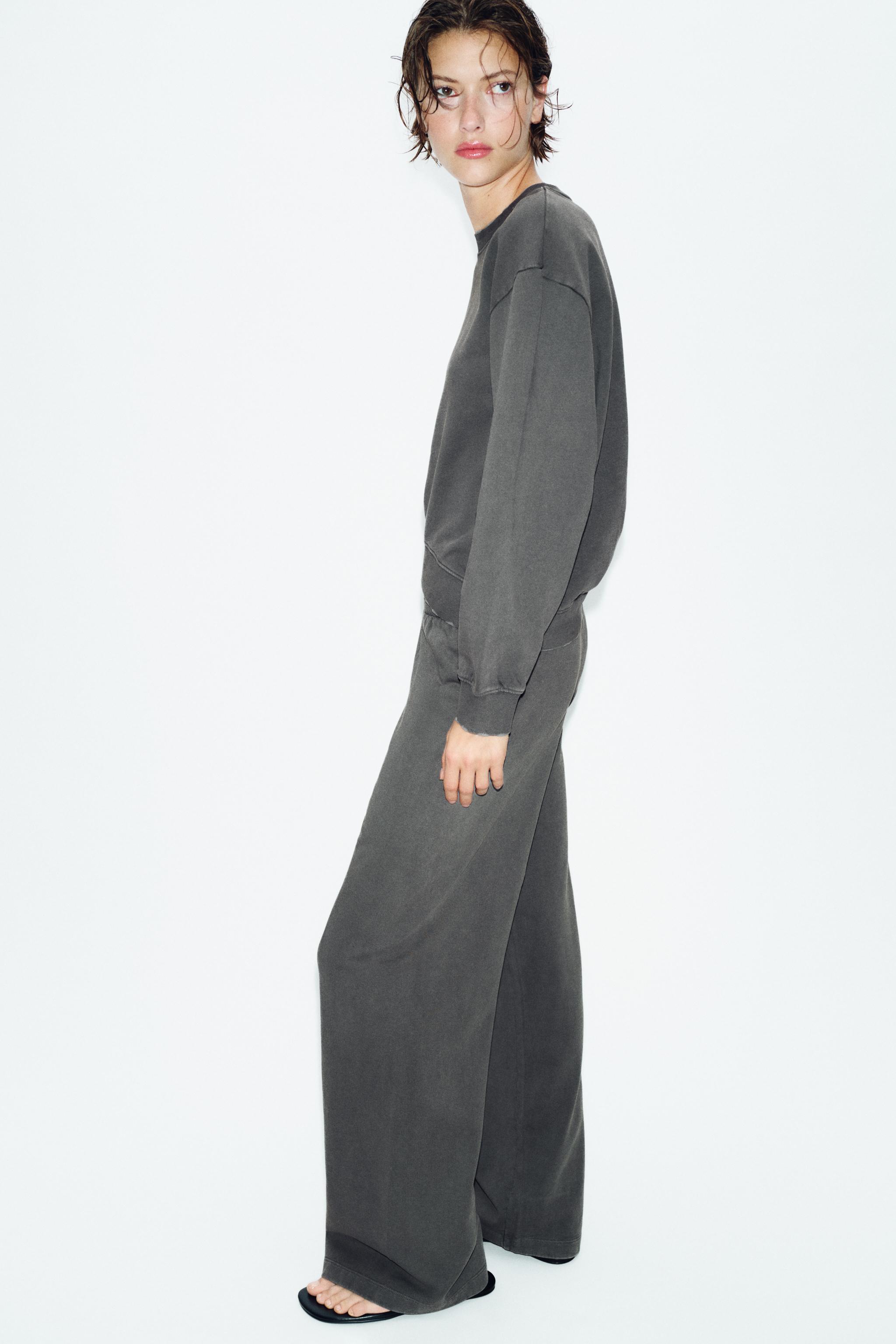 PANTALON LARGE EFFET DÉLAVÉ