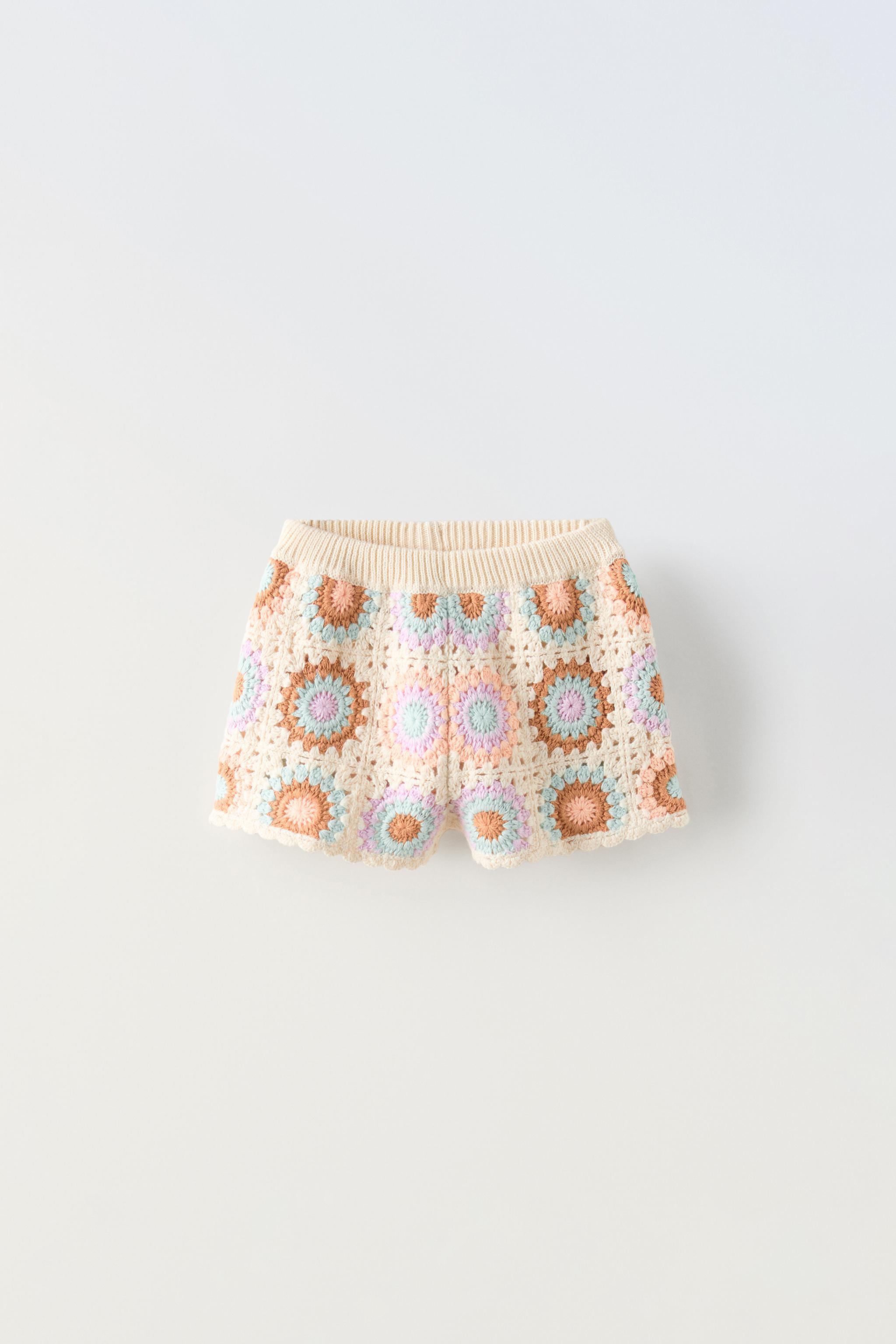 Discount New Zara Floral Crochet Top And Shorts Outfit