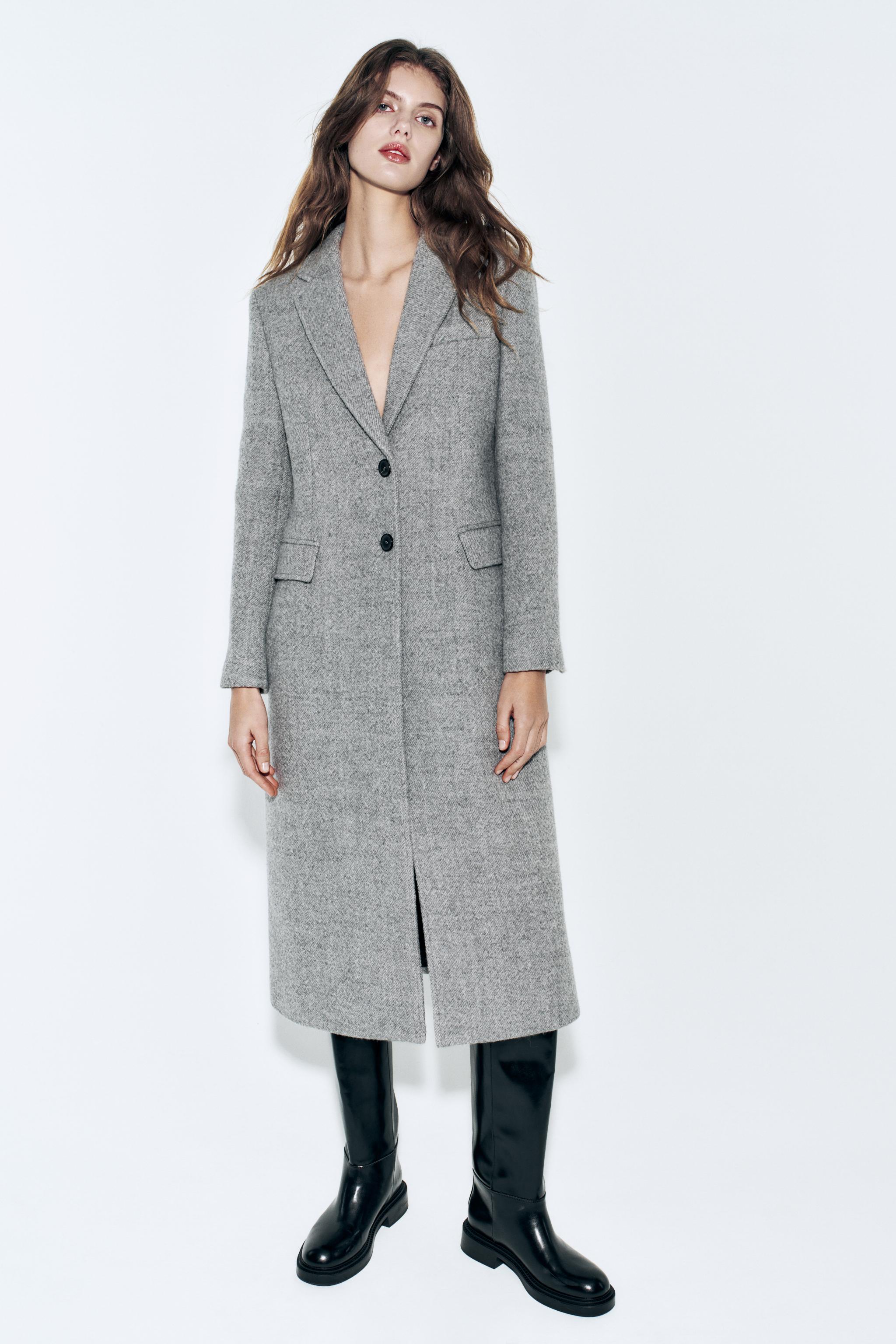 MANTECO WOOL TAILORED COAT ZW COLLECTION - Dark gray | ZARA United States