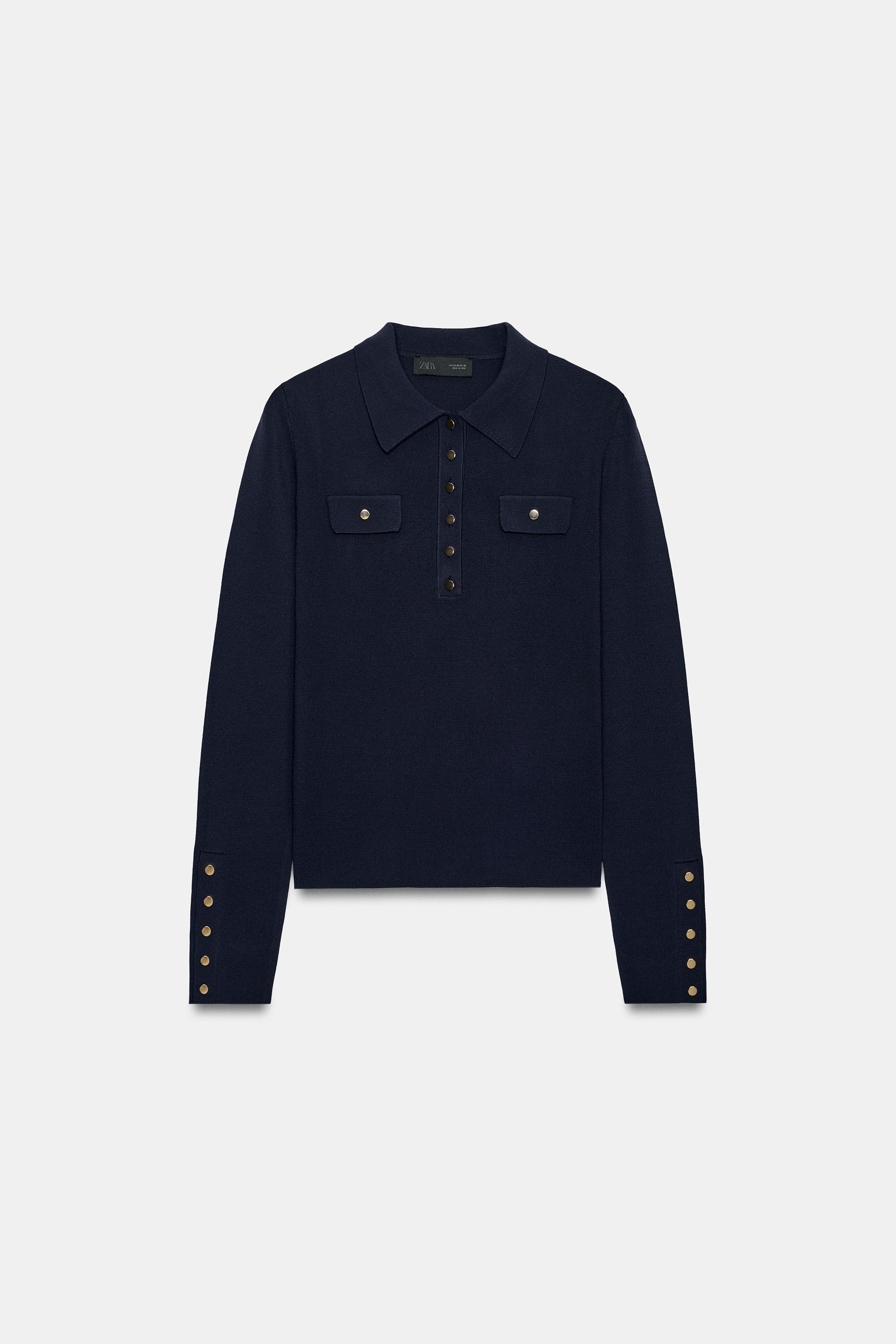 POLO EN MAILLE À PATTES DE BOUTONNAGE