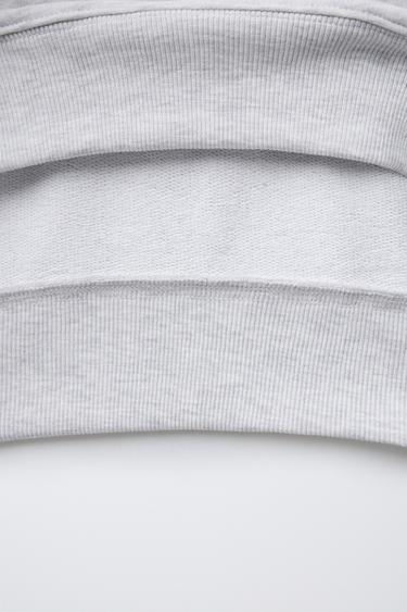 SWEAT POLO À INSCRIPTION - Gris chiné de Zara - Image 3