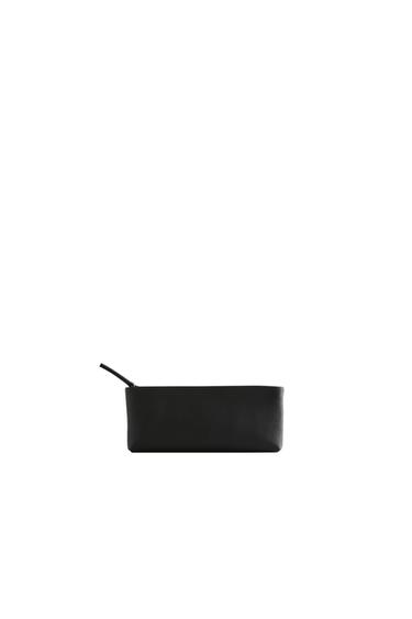 LEATHER STORAGE CASE - Black by Zara